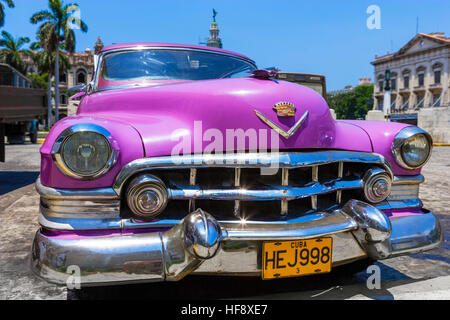 Kuba, Auto. Amerikanische Oldtimer in Havanna, Kuba Stockfoto