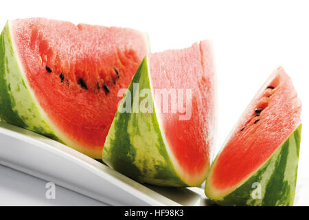 Scheiben Wassermelone (Citrullus Lanatus) Stockfoto