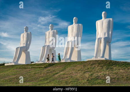 Riesige Skulpturen, Mennesket Ved Havet, von Svend Wiig Hansen, 1995, Wahrzeichen von Esbjerg, Esbjerg, Region Süddänemark Stockfoto