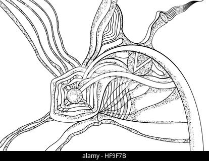 Abstrakt surreal Vektor Hintergrund können Plakate Karten, Aufkleber, Illustrationen, Kunst-t-Shirt, als dekoratives Element. Stock Vektor