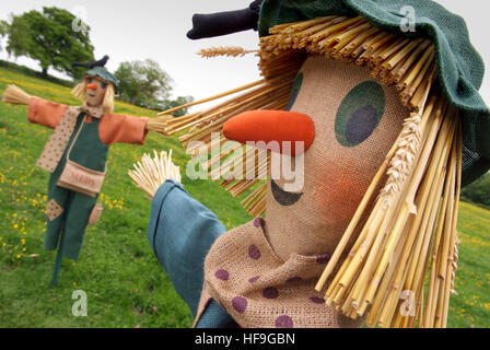 Vogelscheuchen von Polly Wasserkocher. Stockfoto