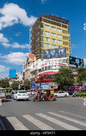 Phnom Penh Straßenszene Stockfoto