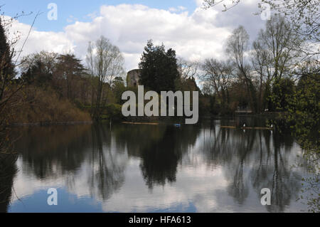 Rund um Bishop's Waltham ein Dorf in Hampshire in Großbritannien, England, Heimat der Ruinen des Bishops Palace Stockfoto