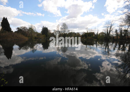 Rund um Bishop's Waltham ein Dorf in Hampshire in Großbritannien, England, Heimat der Ruinen des Bishops Palace Stockfoto