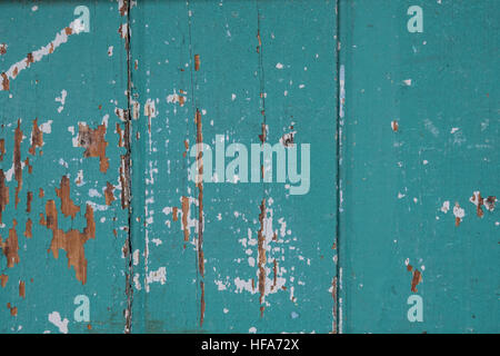 Bemalte Teal Wand Hintergrund bestehend aus mehreren boards Stockfoto