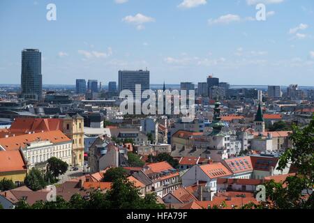 Stadtbild von Slovakias Hauptstadt Bratislava Stockfoto