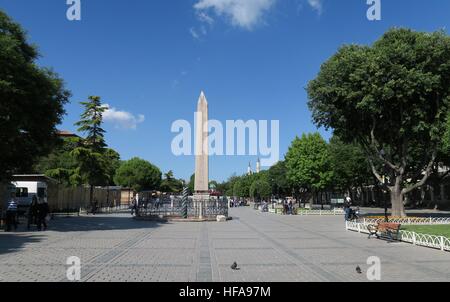 Byzantinischen Obelisken aus Ägypten in das Hippodrom von Konstantinopel in Istanbul, Türkei Stockfoto