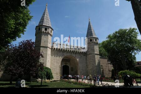 Topkapi Palace Museum in Istanbul - das Tor der Anrede ist der Haupteingang Stockfoto