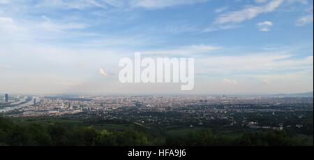 Blick vom Kahlenberg an Österreicher Hauptstadt Wien Stockfoto