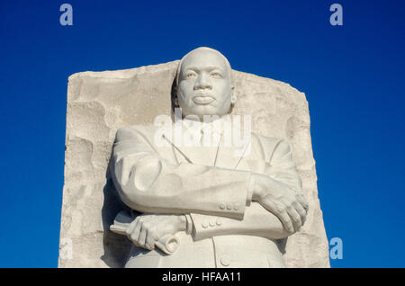 Medium Nahaufnahme von Martin Luther King, Jr., Memorial in Washington DC. Stockfoto