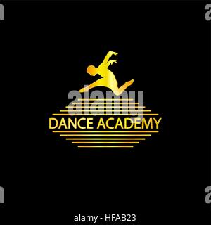 Luxus Golden Dance Academy-Logo Stock Vektor