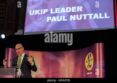 Der neue Parteichef der UKIP bei der UKIP Führungwahl in Westminister Featuring Paul Nuttall gewählt ist: Paul Nuttall Where: London, Vereinigtes Königreich bei: 28. November 2016 Stockfoto