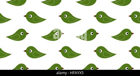 nahtlose grüne Vögel Stock Vektor