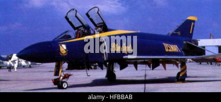 F-4J Phantom II Blue Angels geparkt Stockfoto