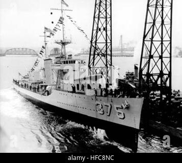 Start der USS Downes (DD-375) im Norfolk Navy Yard 1936 Stockfoto