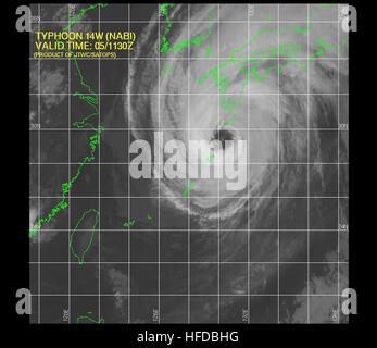 Taifun 14W (Nabi) 2005-09-05 1130Z Stockfoto