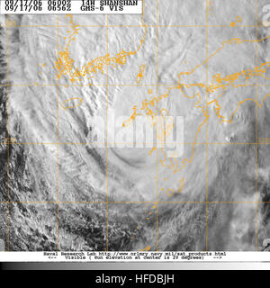 Taifun 14W (Shanshan) 2006-09-17 06-56 Stockfoto