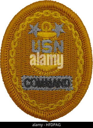 Abzeichen der ein United States Navy Command Master Chief Petty Officer (bestickt) Stockfoto