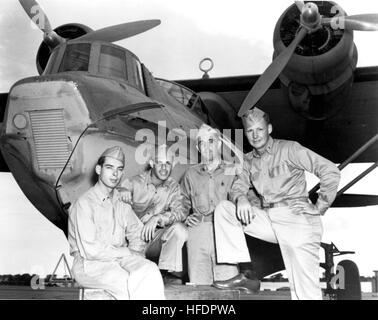 Schlacht von Midway PBY-Torpedo-Angriff-Piloten im Juni 1942 Stockfoto