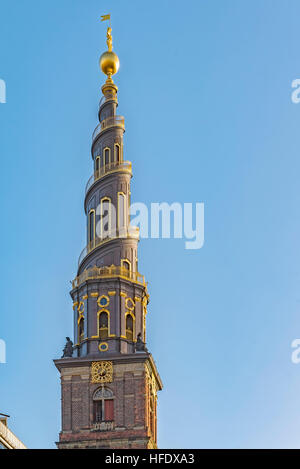 Vor Frelsers Kirke. Kirche des Erlösers in Kopenhagen, Dänemark. Stockfoto