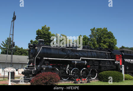 Deluth, Missabe & Iron Range Eisenbahn Lokomotive. Dampf 0-10-2 Konfiguration. Im Jahre 1936 von Baldwin Locomotive Works in Eddystone, Pennsylvania. Als n betrieben Stockfoto