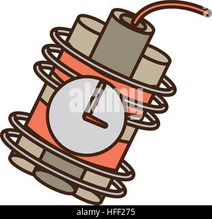 Cartoon-Dynamit Stöcke Bergbau Uhr Stock Vektor