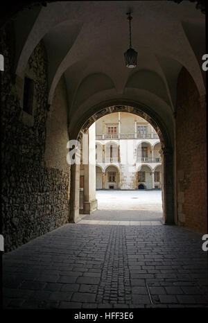 Eingang zum Hof Royal Wawel Burg Krakau Polen Stockfoto
