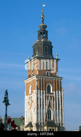 Rathaus Turm Market Square Krakau Polen Stockfoto