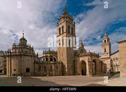 Kathedrale von Santa Maria des 12. Jahrhunderts, Lugo, Region Galicien, Spanien, Europa Stockfoto