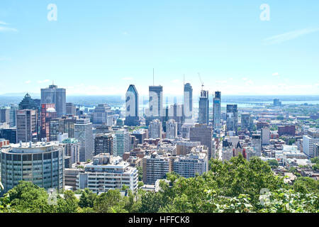 Malerische Aussicht auf die Innenstadt von Montreal Stockfoto