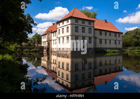 Deutschland, Nordrhein-Westfalen, Ruhrgebiet, Herne, Grabenlöffel Schloss Struenkede. Stockfoto