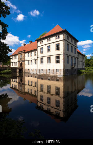 Deutschland, Nordrhein-Westfalen, Ruhrgebiet, Herne, Grabenlöffel Schloss Struenkede Stockfoto