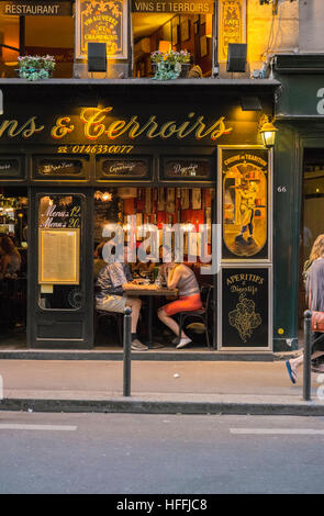 Restaurant, Bistro, Vins & terroirs Stockfoto