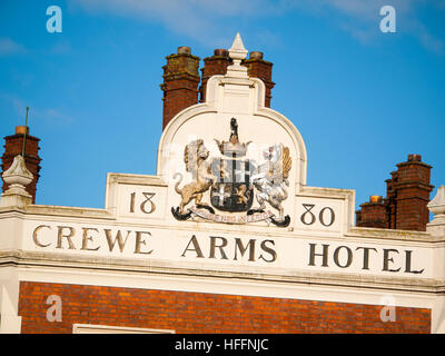 Crewe Arms Hotel in Cheshire UK Stockfoto