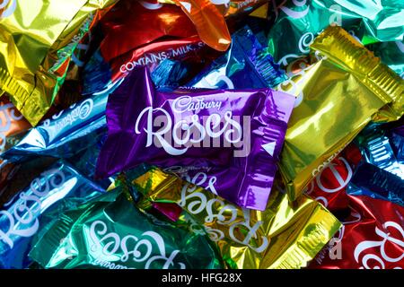 Cadbury Roses Pralinen Stockfoto