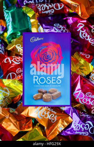 Cadbury Roses Pralinen Stockfoto