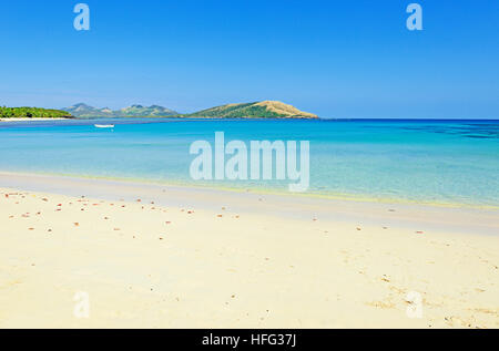 Blue Lagoon Beach, Nacula Island, Mamanuca, Fidschi Stockfoto