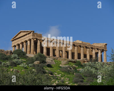 Tempel von Concord, Valle dei Templi Agrigento, Sizilien, Italien Stockfoto