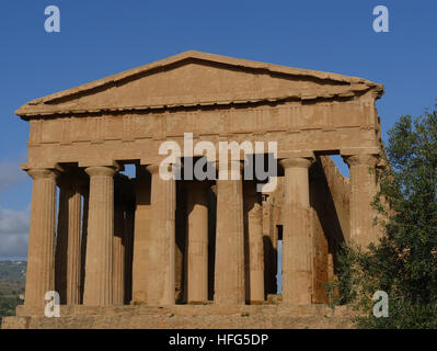 Tempel von Concord, Valle dei Templi Agrigento, Sizilien, Italien Stockfoto