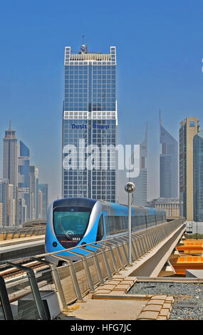 Aerial Finanzviertel der Metro Dubai Vereinigte Arabische Emirate Stockfoto