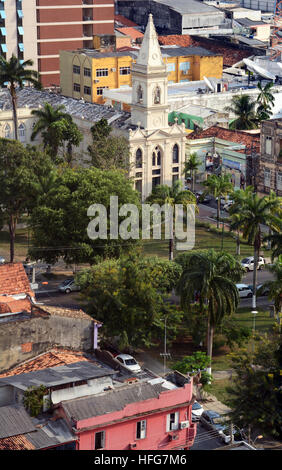 Luftbild auf historisches Viertel Belem, Brasilien Stockfoto