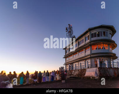 Darjeeling: Ansicht Pavillon auf dem Tiger Hill, West-Bengalen, Westbengalen, Indien Stockfoto