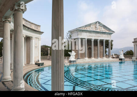 Hearst Castle in der Nähe von National Highway 1, Pacific Coast Highway, PCH, California,U.S.A.,United Staaten von Amerika, Stockfoto