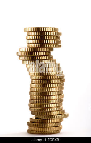 Gestapelten Münzen Stockfoto