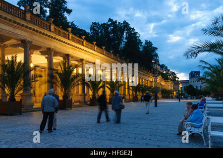 Karlovy Vary (Karlsbad): Mühlbrunnen Kolonnade, Repu-, Karlsbader Region, Karlovy Vary Region, Tschechisch Stockfoto