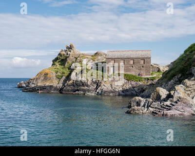 Die Net Loft in Polperro an der südlichen Küste von Cornwall. Stockfoto