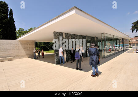 Die Fundació Mies van der Rohe, Deutscher Pavillon für die Weltausstellung 1929 Barcelona, Barcelona, Katalonien, Spanien Stockfoto