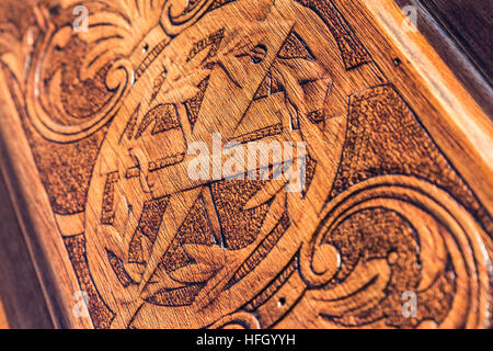Detail der Freimaurerei Tür in Turin (Torino) - Italien Stockfoto