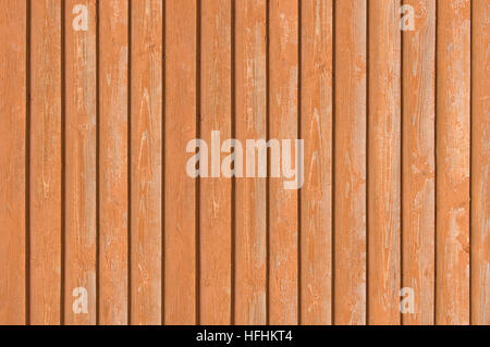 Natürliche alte Holzzaun Planken aus Holz schließen Tisch-Struktur, überlappende leicht rötlich braunen Closeboard Terrakotta Hintergrundmuster Stockfoto
