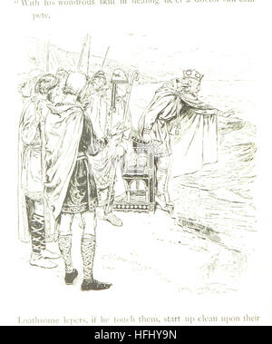 Eine Illustration von Seite 190 von „Ballads and Songs“, einer Sammlung von Gedichten mit Illustrationen von H. M. Brock, die sich mit Themen der Volksmusik und Balladen befassen. Stockfoto